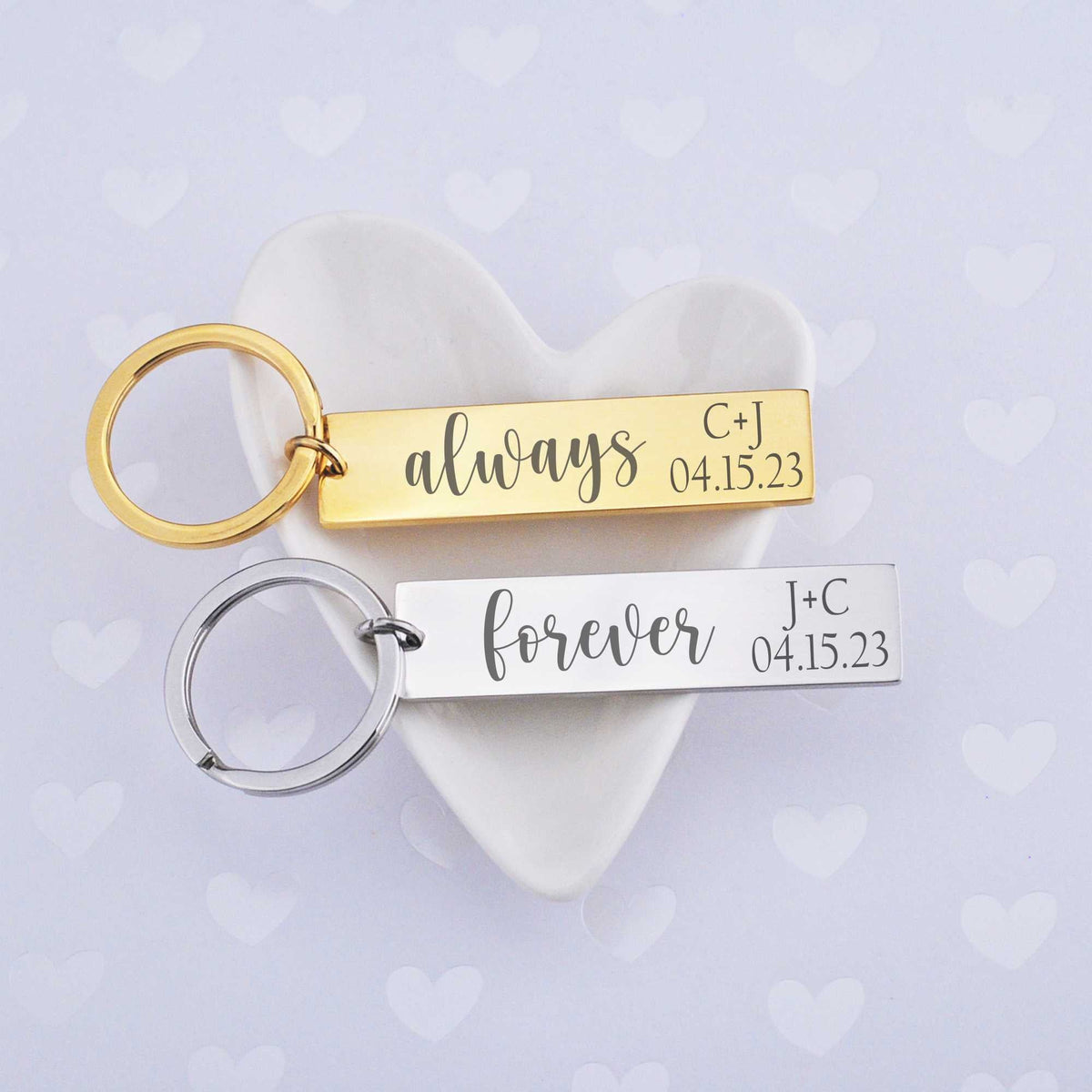 Always &amp; Forever - Couple&#39;s Keychain Set