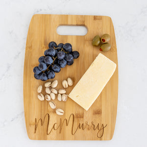 Personalized Bamboo Charcuterie Board with Name - 9 x 12 inches