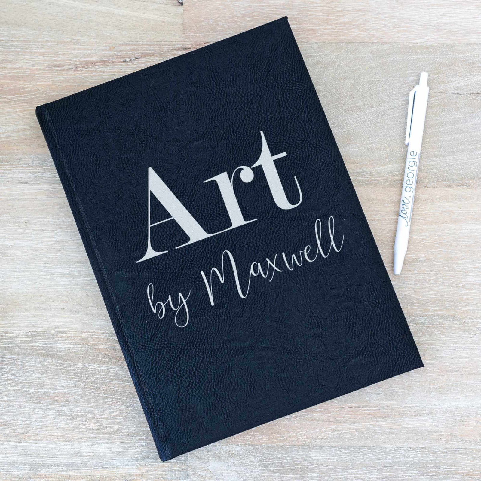 Art by [Name] - Vegan Leather Sketchbook