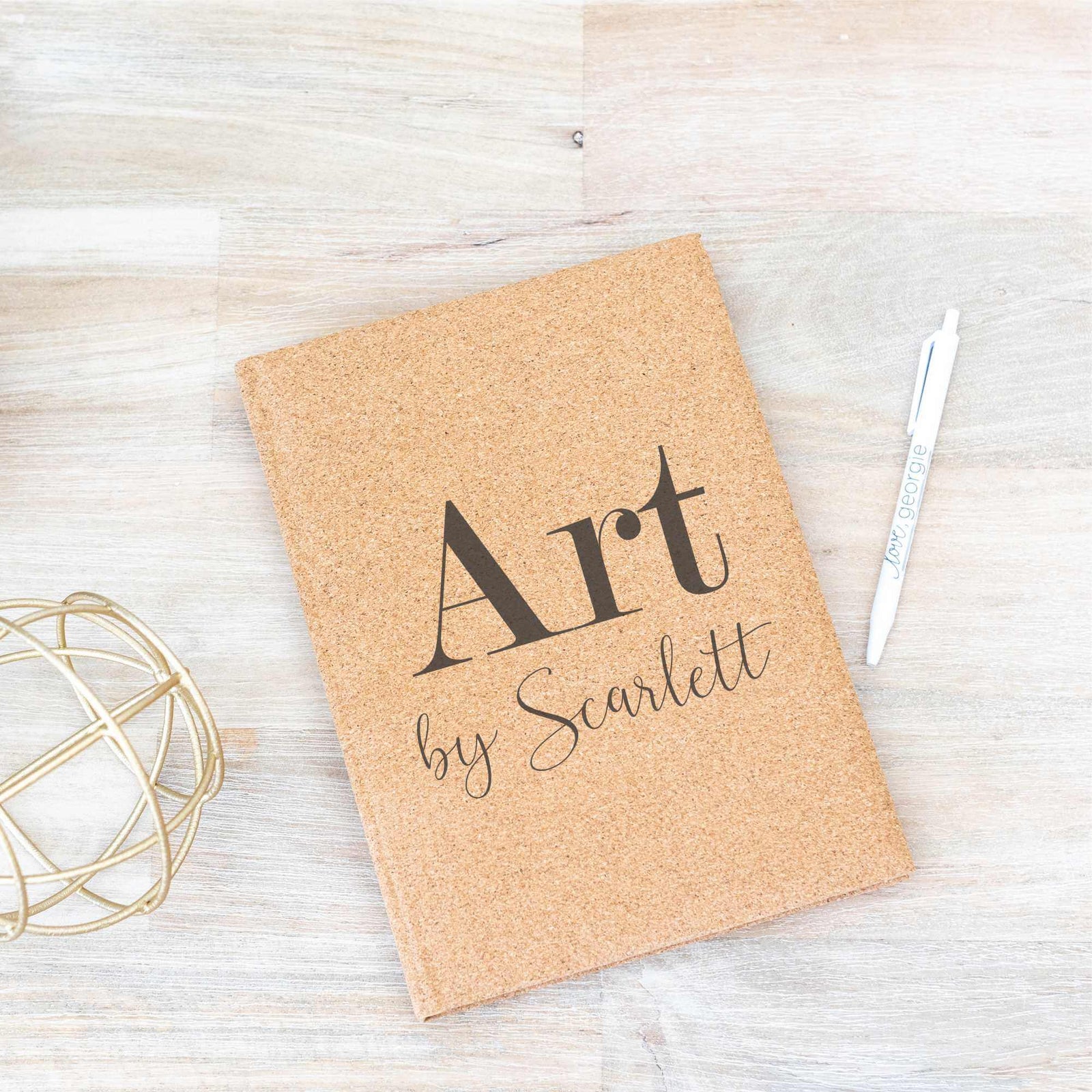 Art by [Name] - Vegan Leather Sketchbook