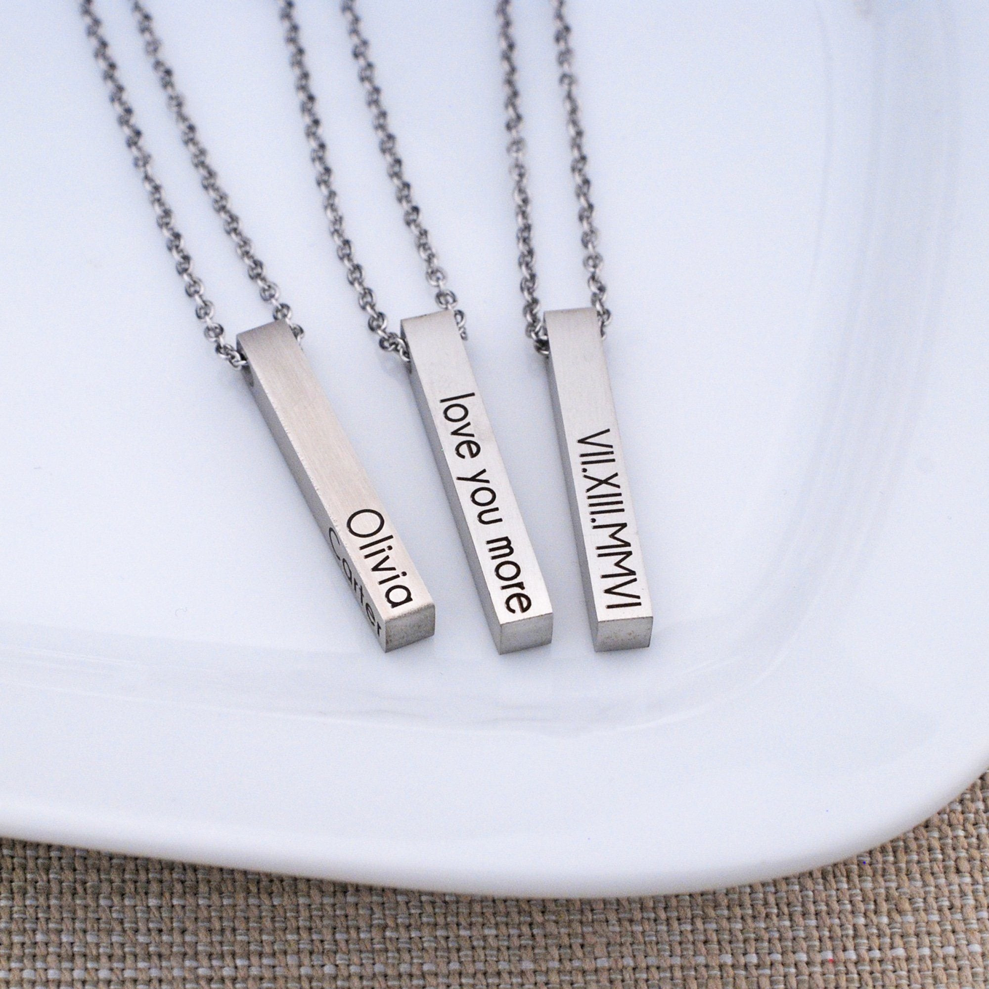 Design Your Own Custom Bar Necklace – Necklace – Love, Georgie