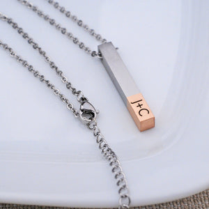 Anniversary Initials Bar Necklace – Necklace – Love, Georgie