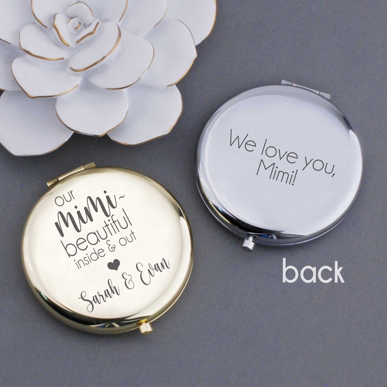 Pocket Mirror Gift for Nana - 'Beautiful Inside & Out' – Pocket Mirror – Love, Georgie