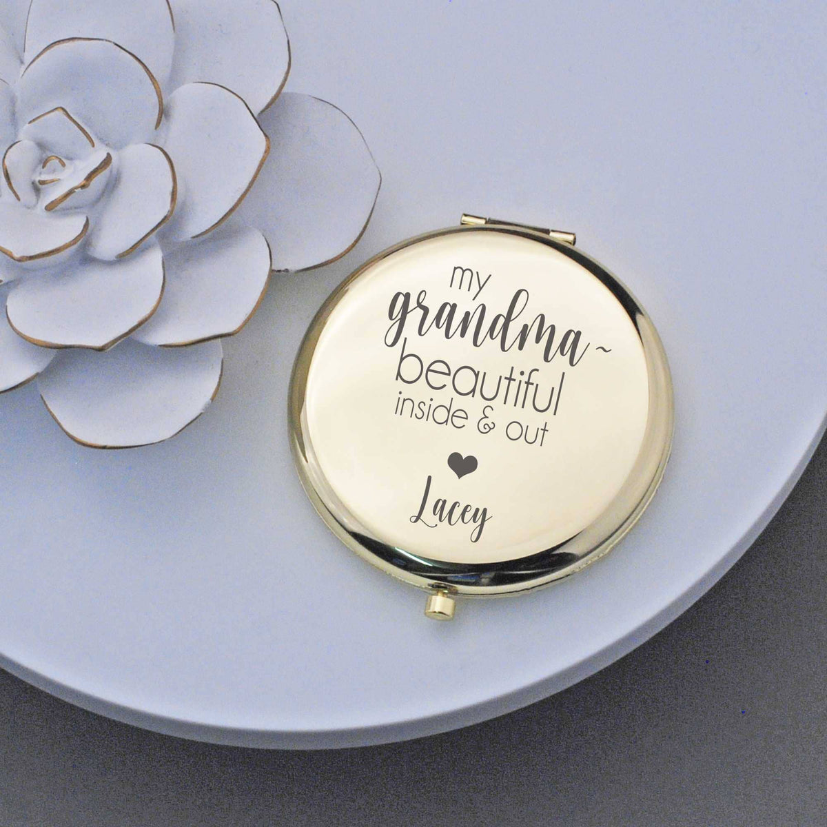 Pocket Mirror Gift for Nana - 'Beautiful Inside & Out' – Pocket Mirror – Love, Georgie