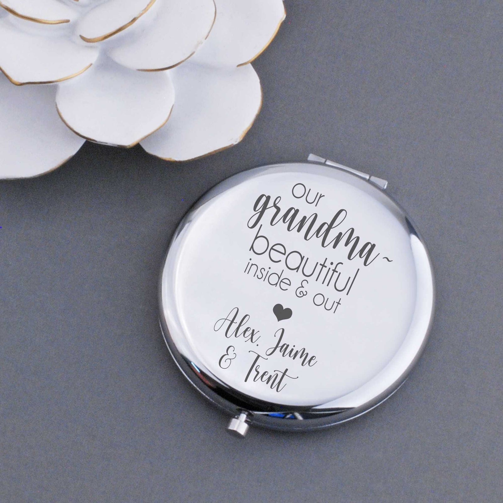 Pocket Mirror Gift for Nana - 'Beautiful Inside & Out' – Pocket Mirror – Love, Georgie