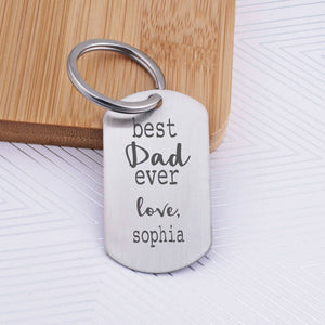 Personalized Best Dad Ever Keychain – Keychain – Love, Georgie