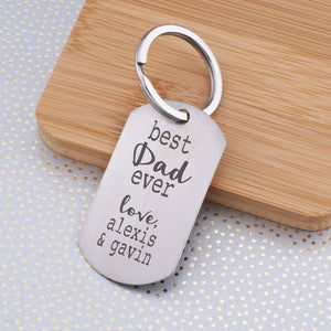 Personalized Best Dad Ever Keychain – Keychain – Love, Georgie