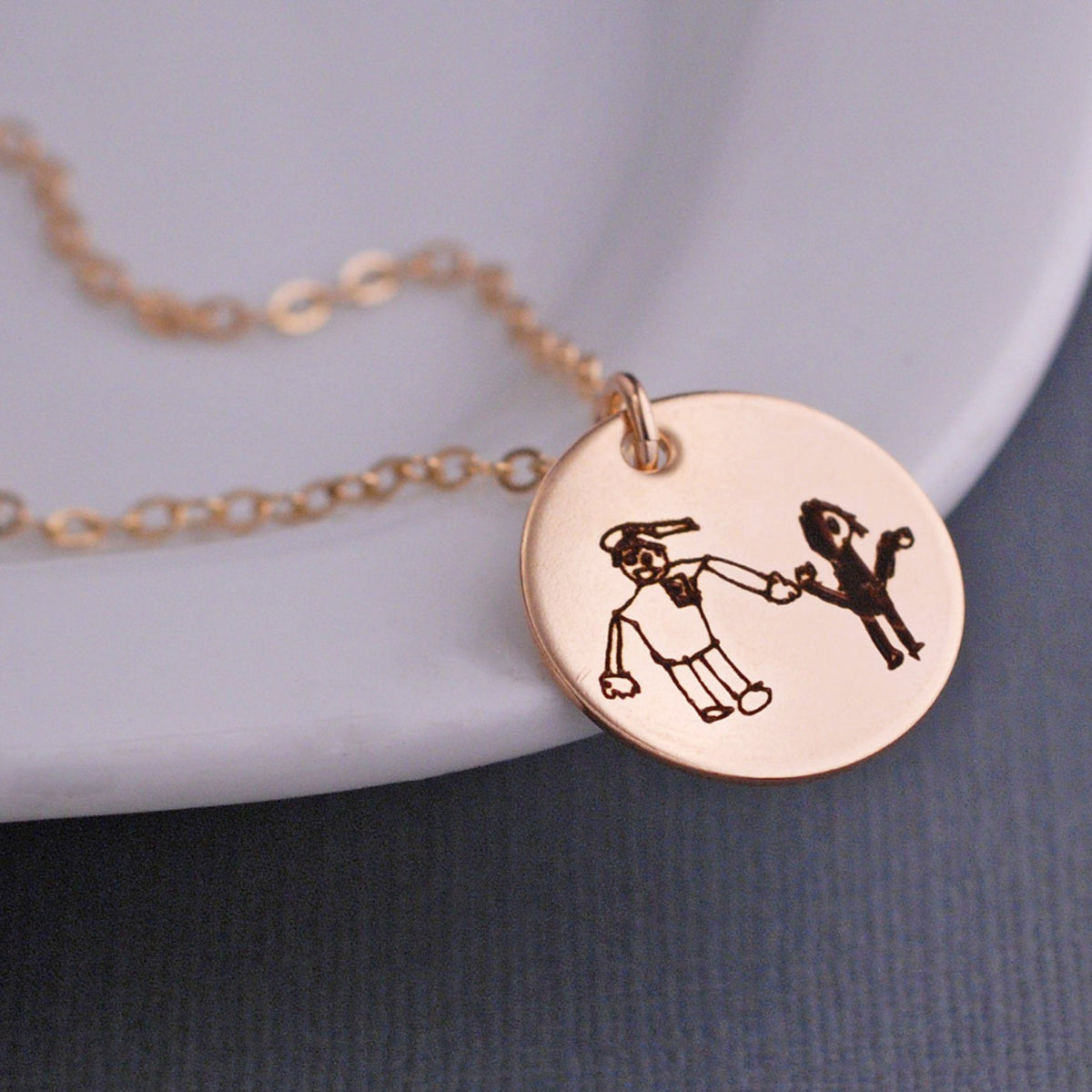 Child's Artwork 3/4 inch Necklace – Necklace – georgie designs personalized jewelry
