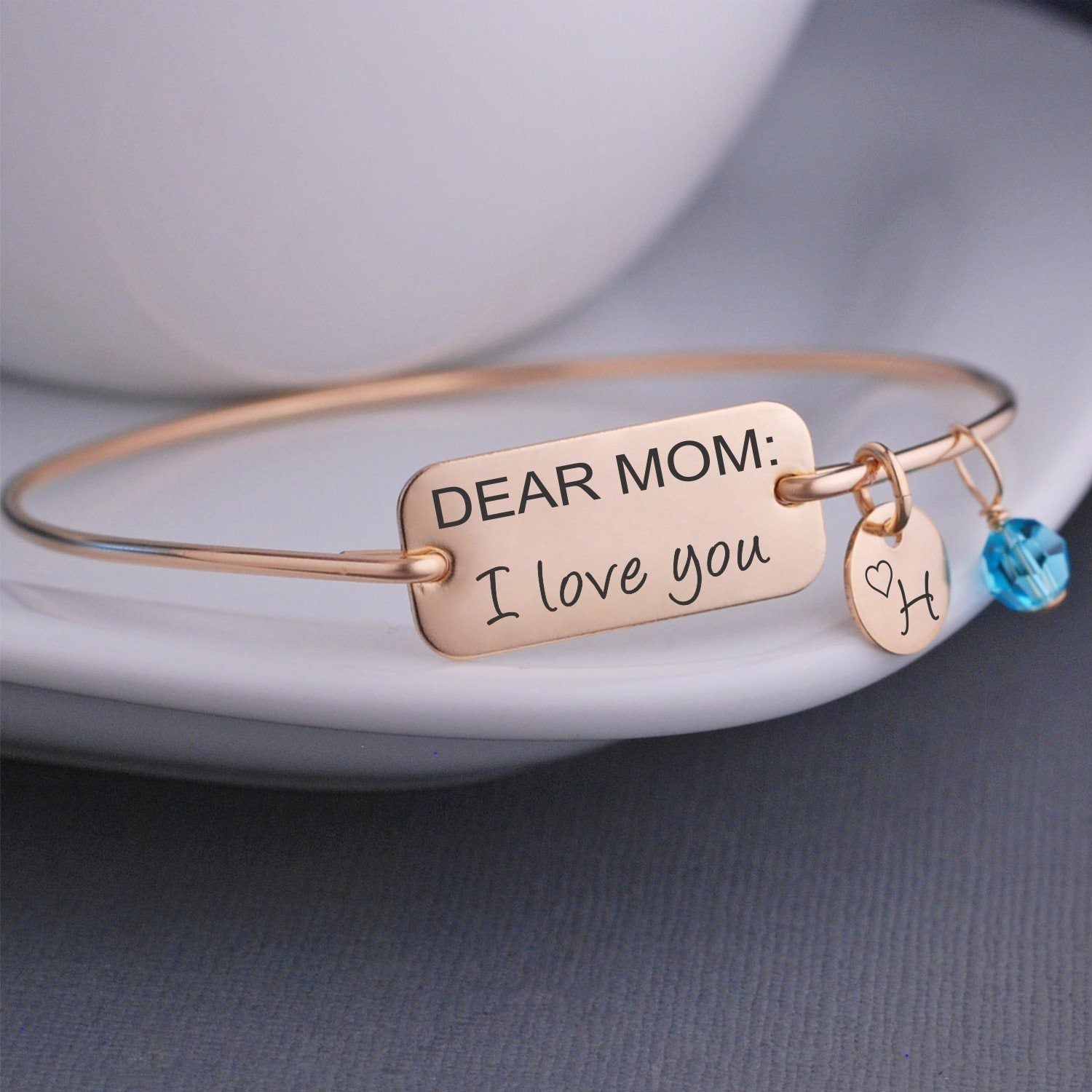Dear Mom: I love you Bangle Bracelet – bracelet – Love, Georgie