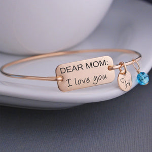 Dear Mom: I love you Bangle Bracelet – bracelet – Love, Georgie