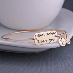 Dear Nana: I love you Bangle Bracelet – bracelet – Love, Georgie