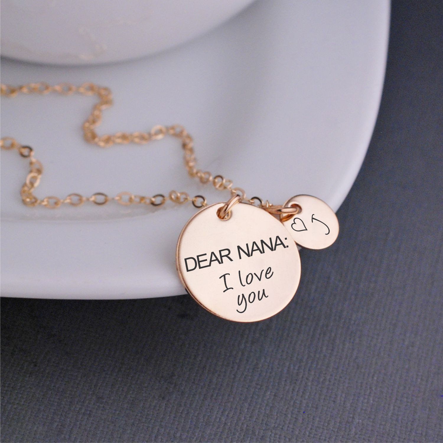 Dear Nana: I Love You Necklace – Necklace – georgiedesigns
