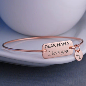 Dear Nana: I love you Bangle Bracelet – bracelet – Love, Georgie