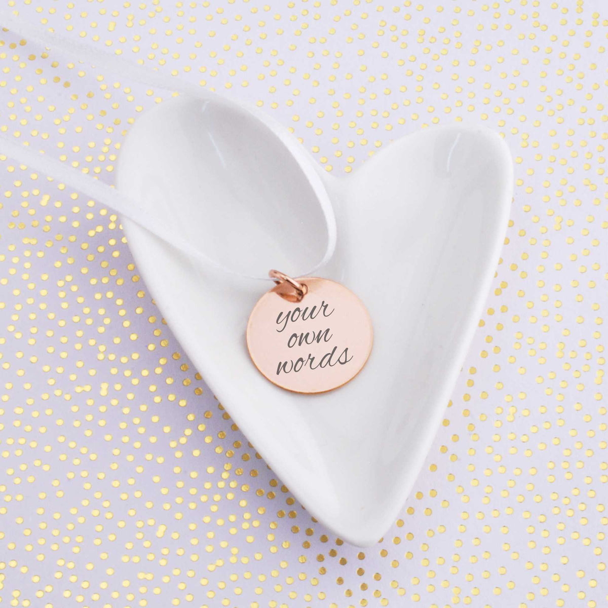 Memorial Wedding Bouquet Charm Engraved with Your Own Words