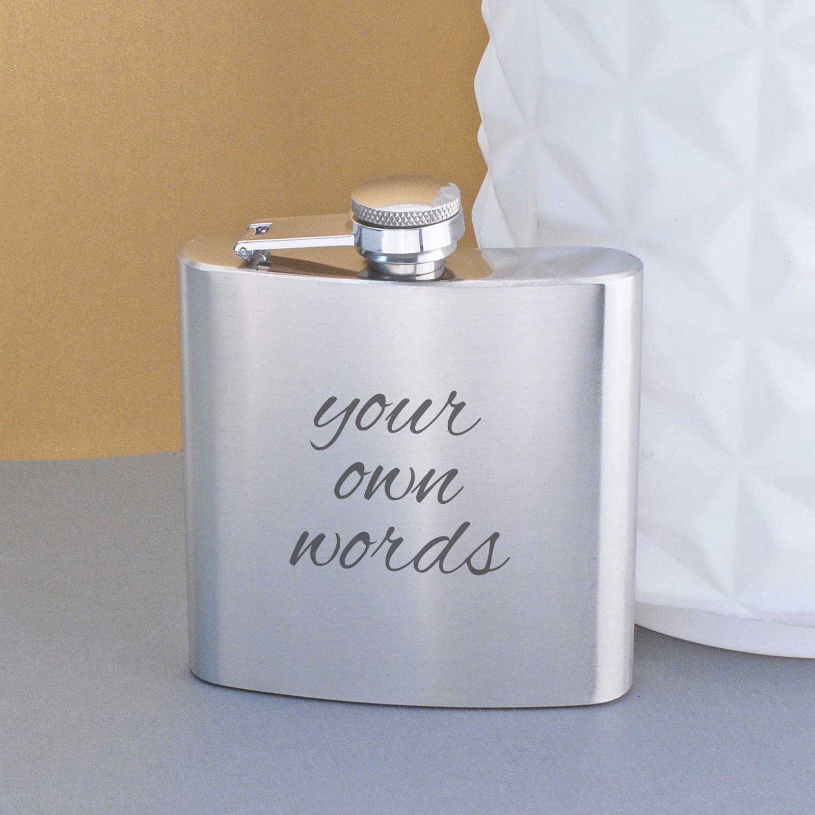 Flask Engraved with Your Own Words
