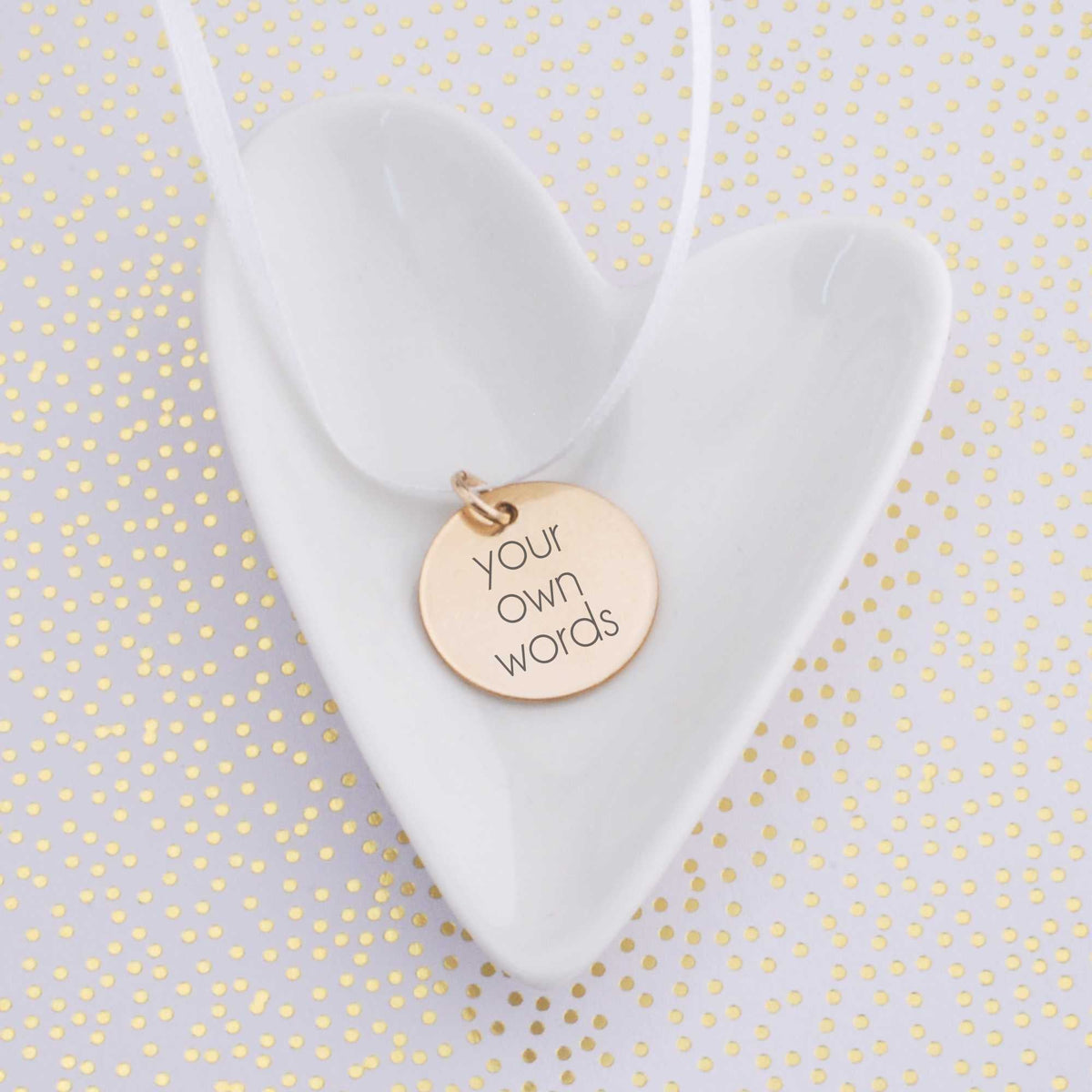 Memorial Wedding Bouquet Charm Engraved with Your Own Words