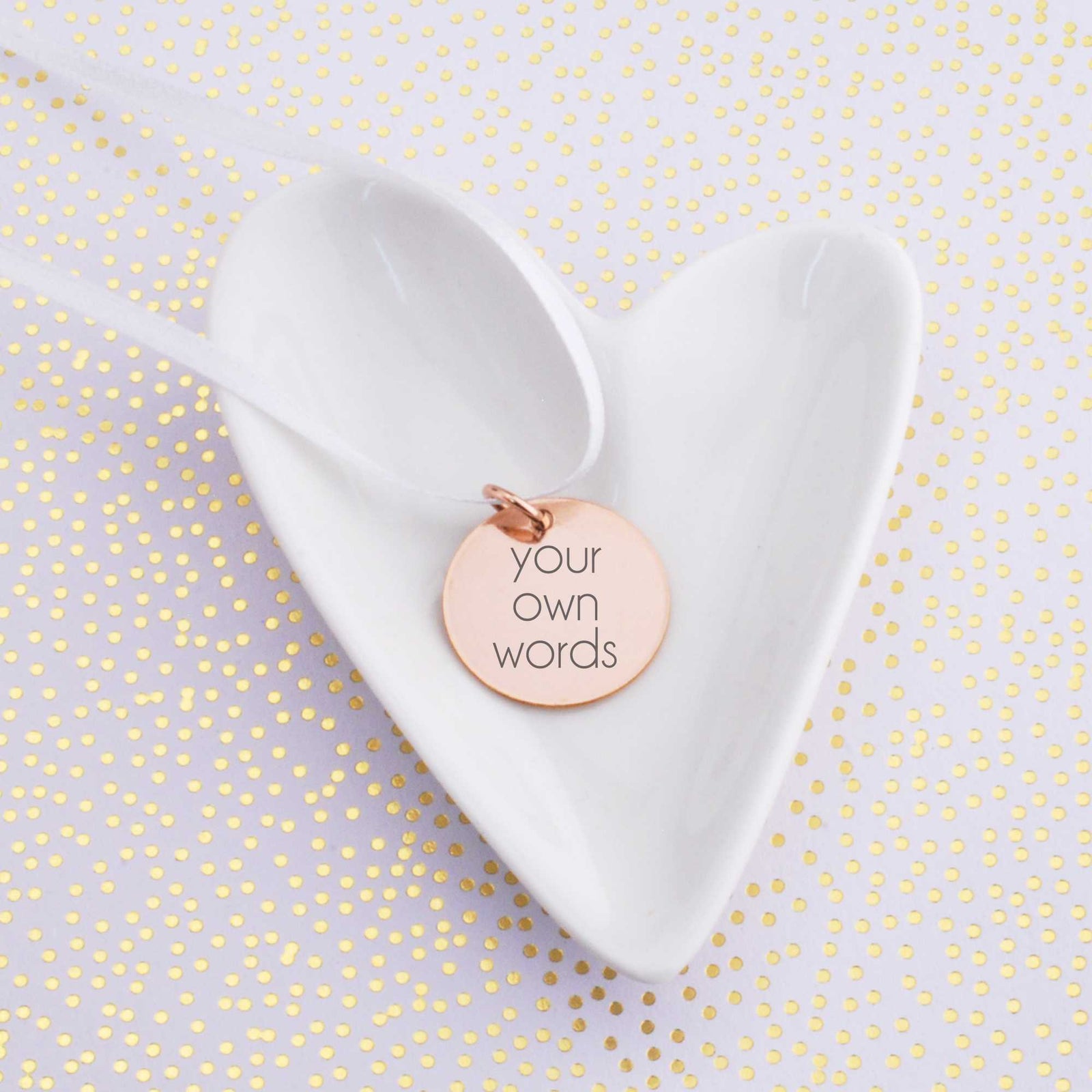 Memorial Wedding Bouquet Charm Engraved with Your Own Words