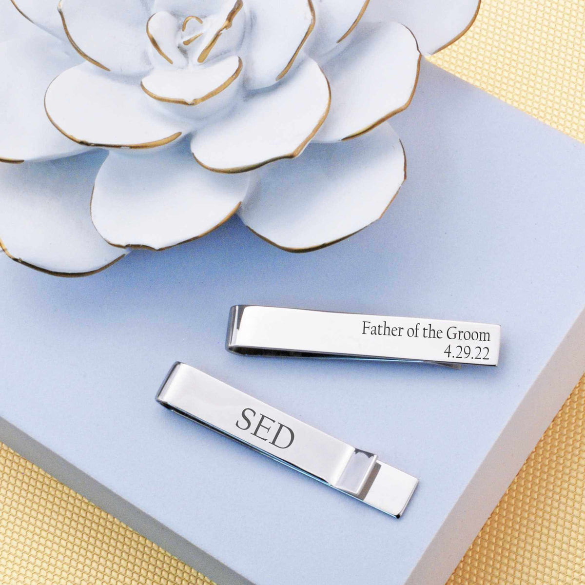 Personalized Tie Clips / Tie Bars - Love, Georgie Personalized Tie Clips / Tie Bars - Love, Georgie