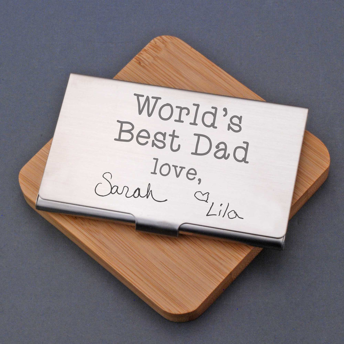 World&#39;s Best Dad Business Card Case – Business Card Cases – Love, Georgie