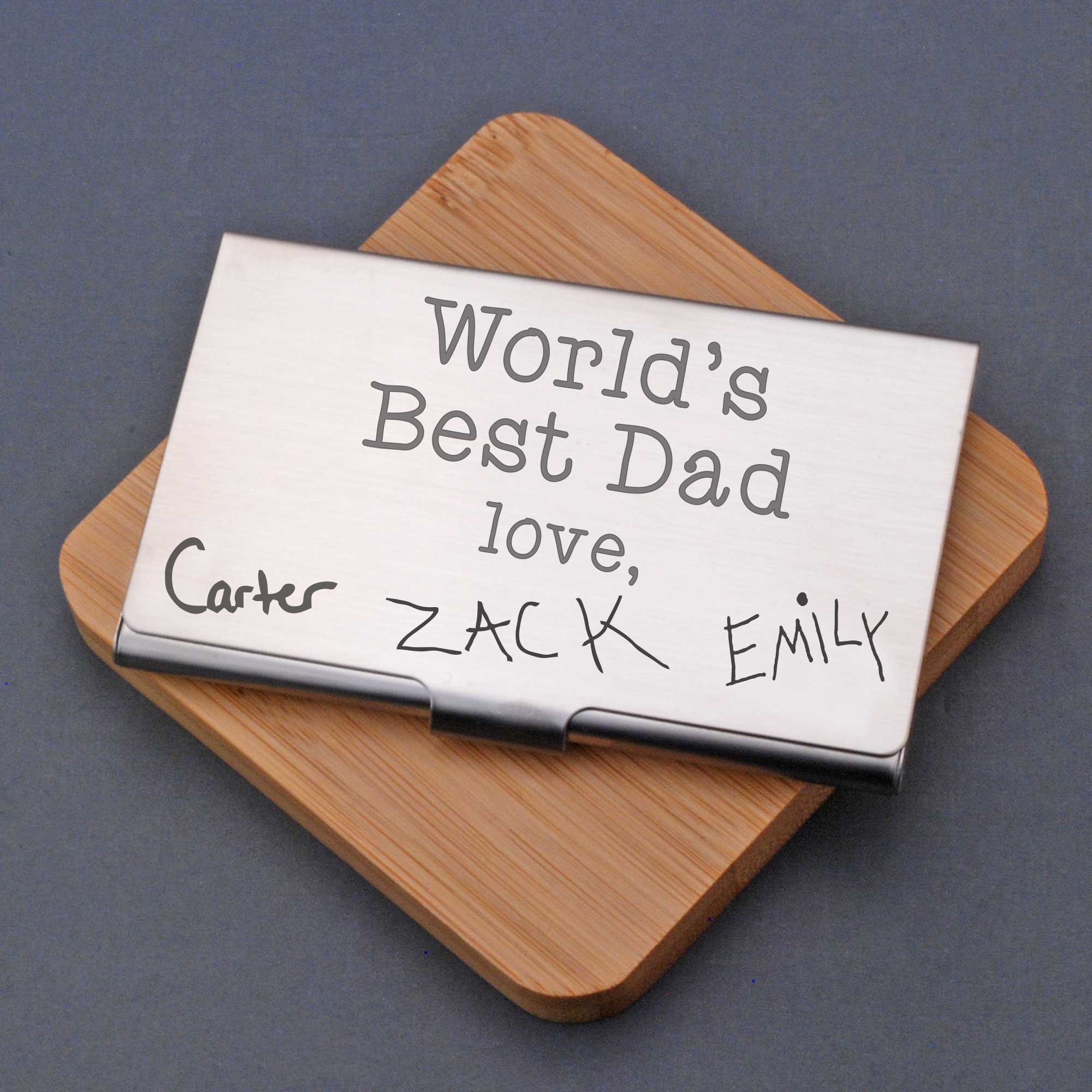 World's Best Dad Business Card Case – Business Card Cases – Love, Georgie