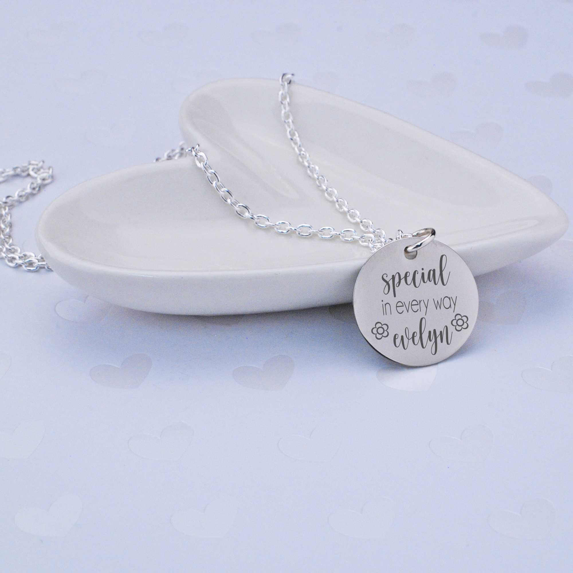 Bridesmaid Necklace With Personalized Display Card