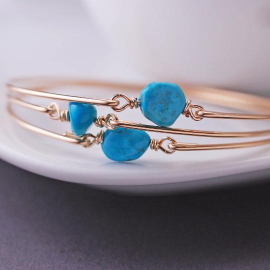 Turquoise Stone Bracelet – bracelet – Love, Georgie