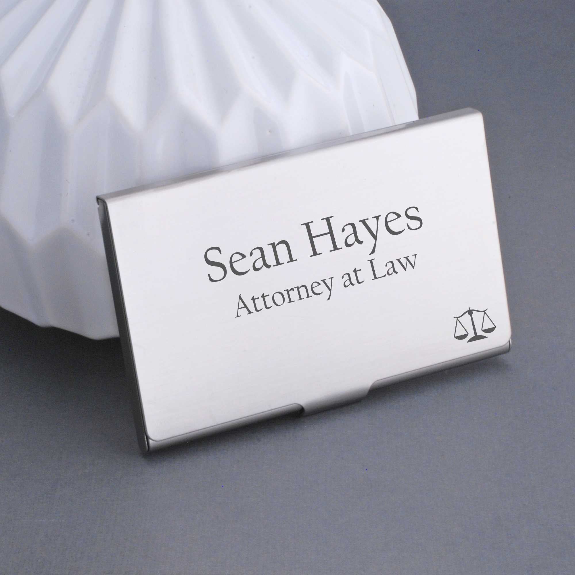 Custom Business Card Case for Lawyer – Business Card Cases – Love, Georgie