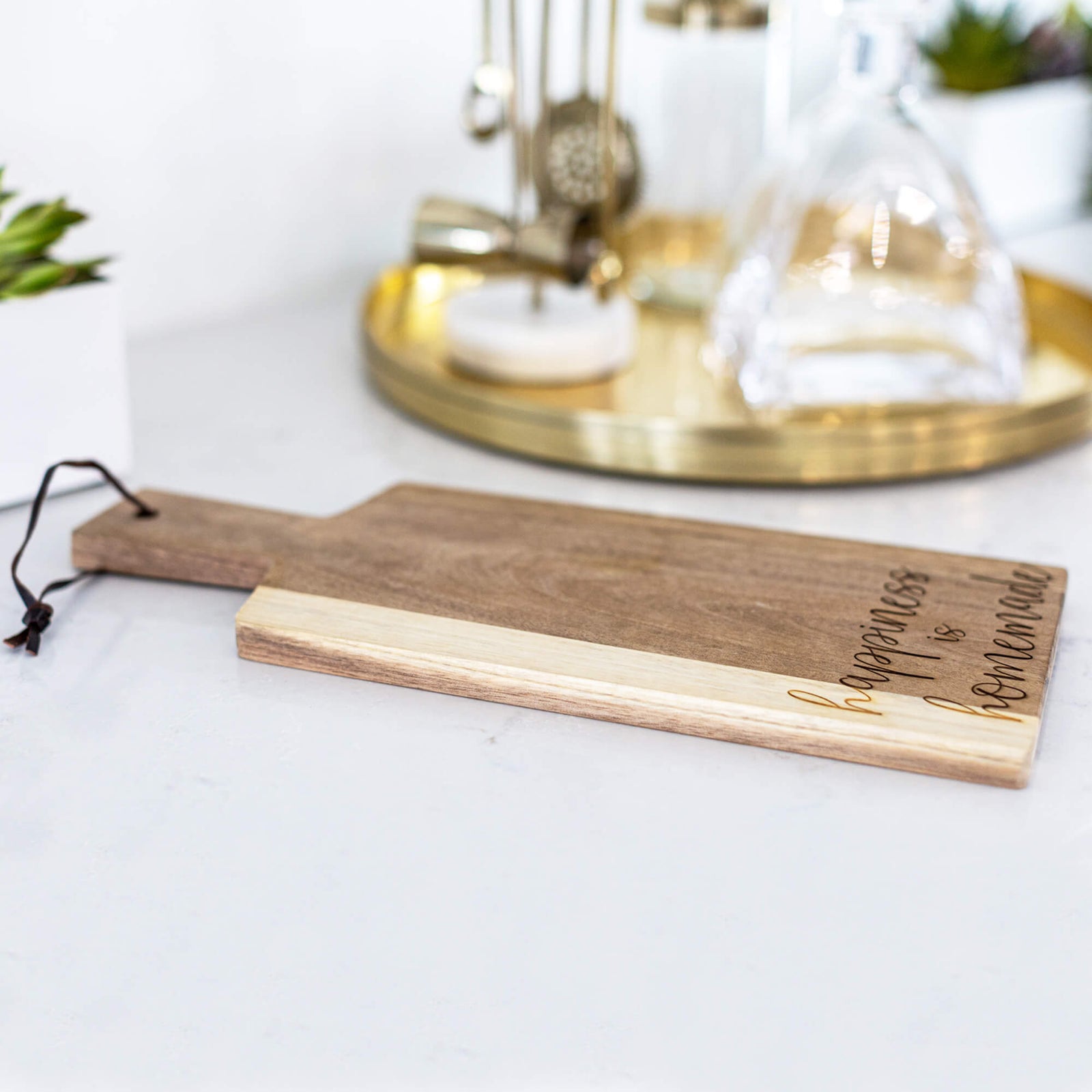 6.25 x 15 Acacia Wood Serving Board - Happiness is Homemade