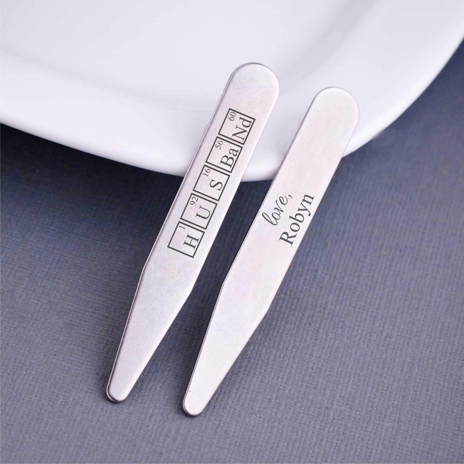 Periodic Table of Elements - 'Husband' Collar Stays – Collar Stays – Love, Georgie