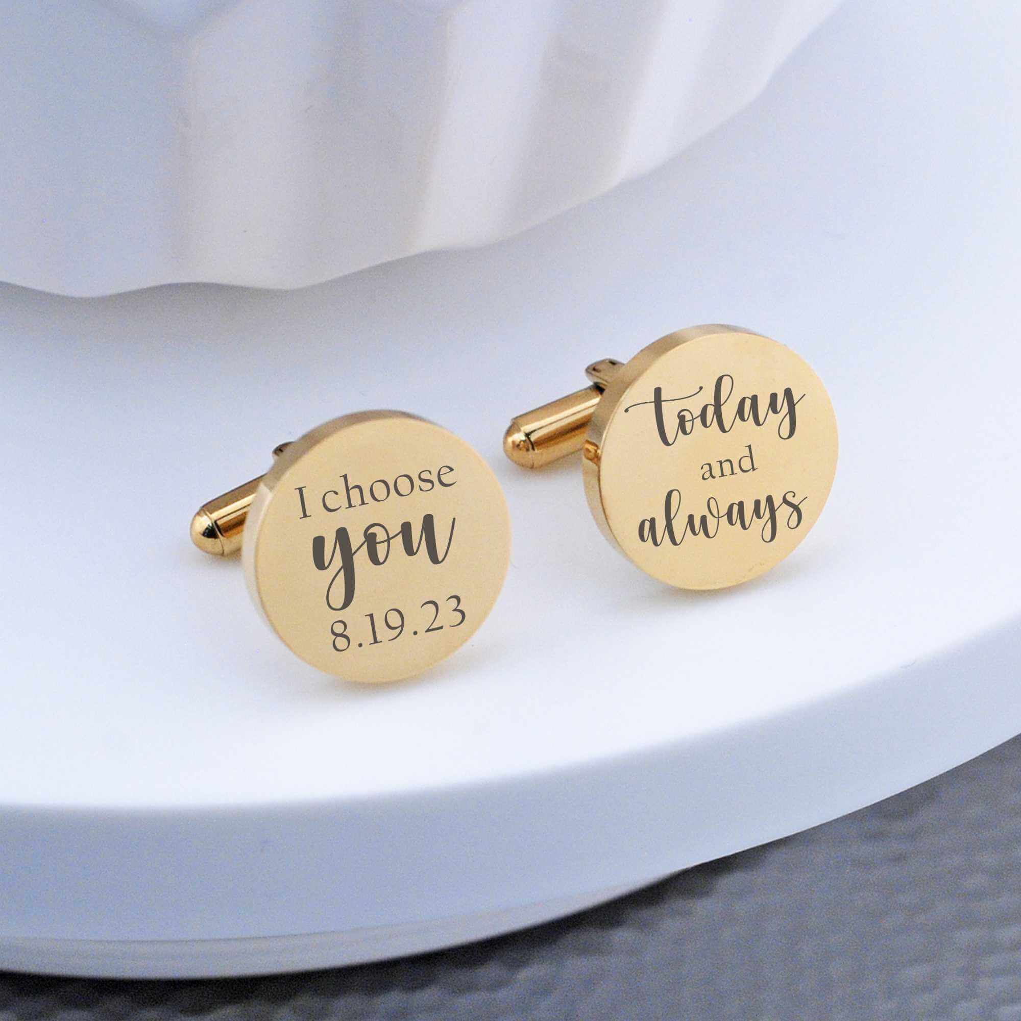 I Choose You Today and Always Groom Cufflinks