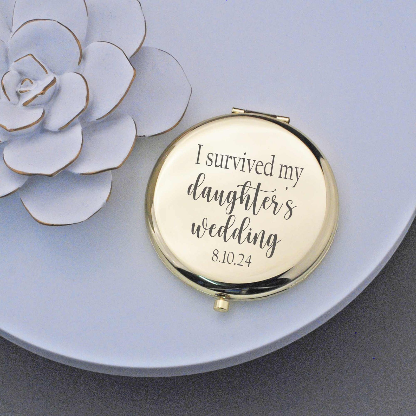 I Survived My Daughter's Wedding - Compact Mirror
