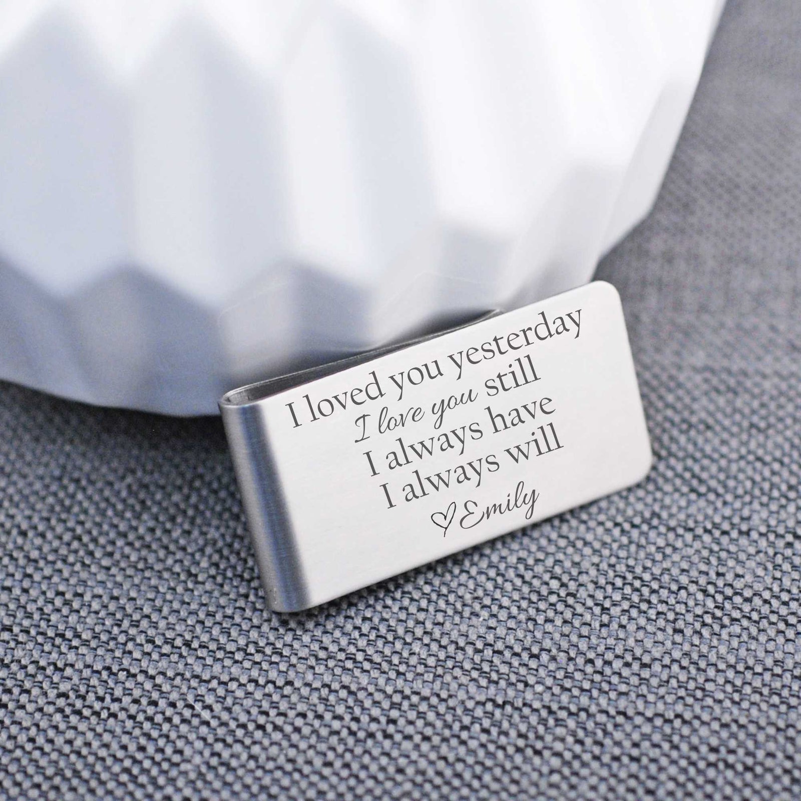 Custom Money Clip: I Love you with Name – Money Clip – Love, Georgie