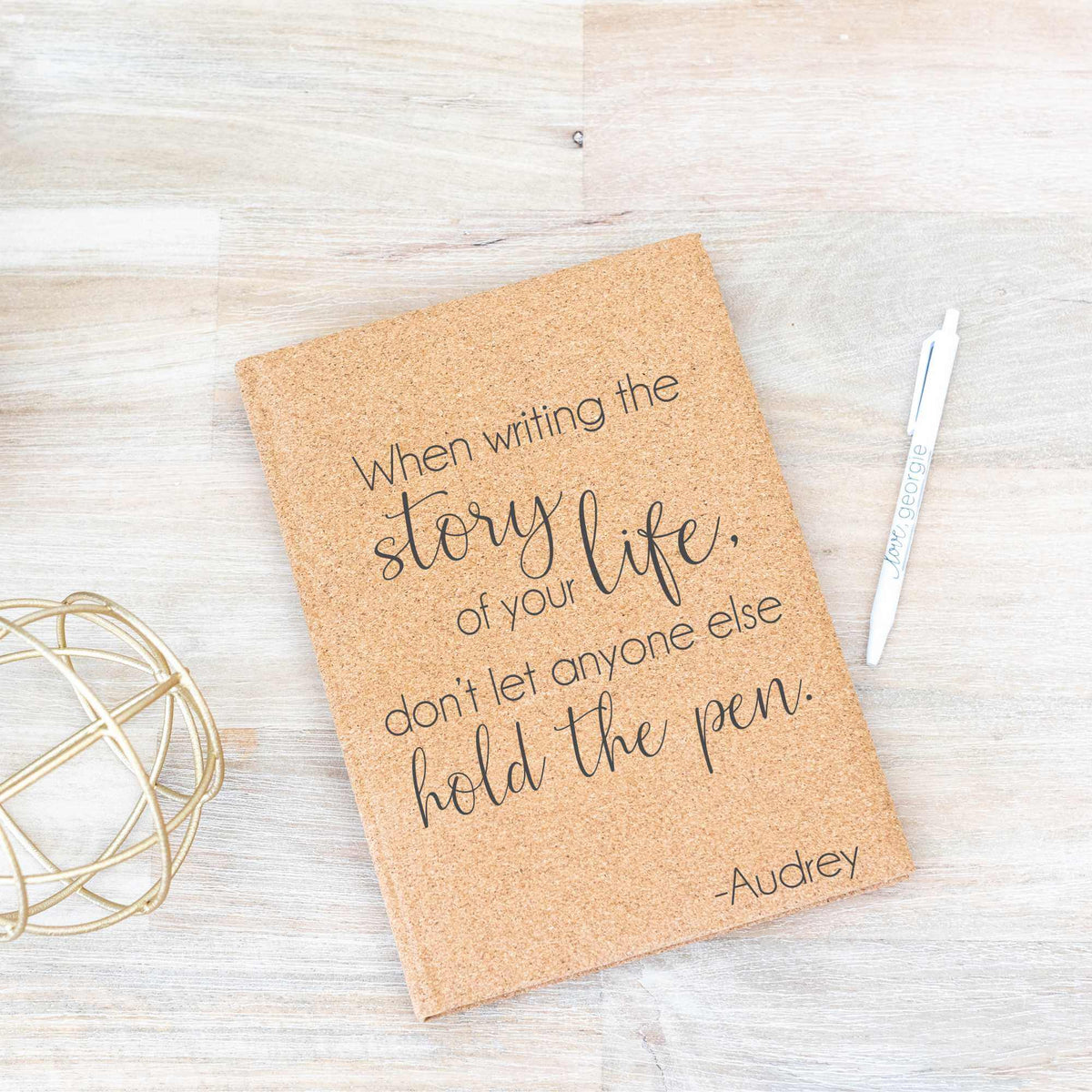 Journal with Name and Quote