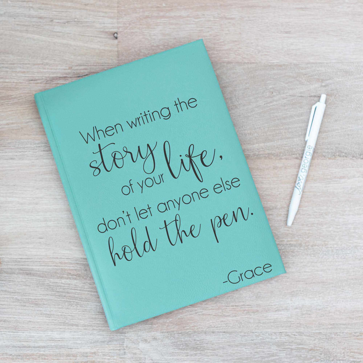 Journal with Name and Quote