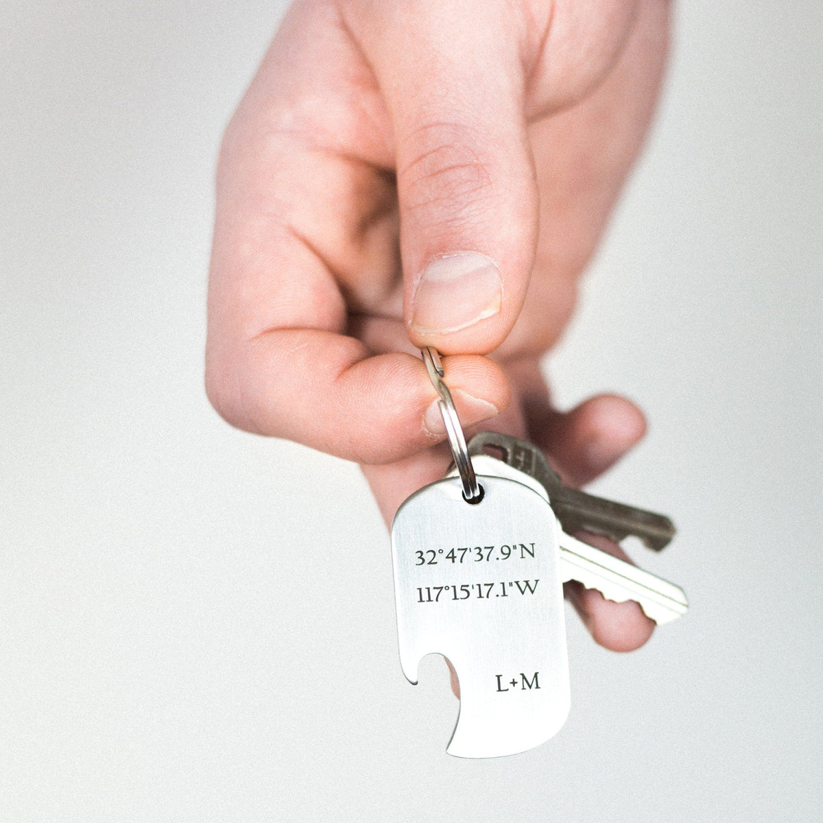 Latitude Longitude Bottle Opener Keychain – Keychain – Love, Georgie