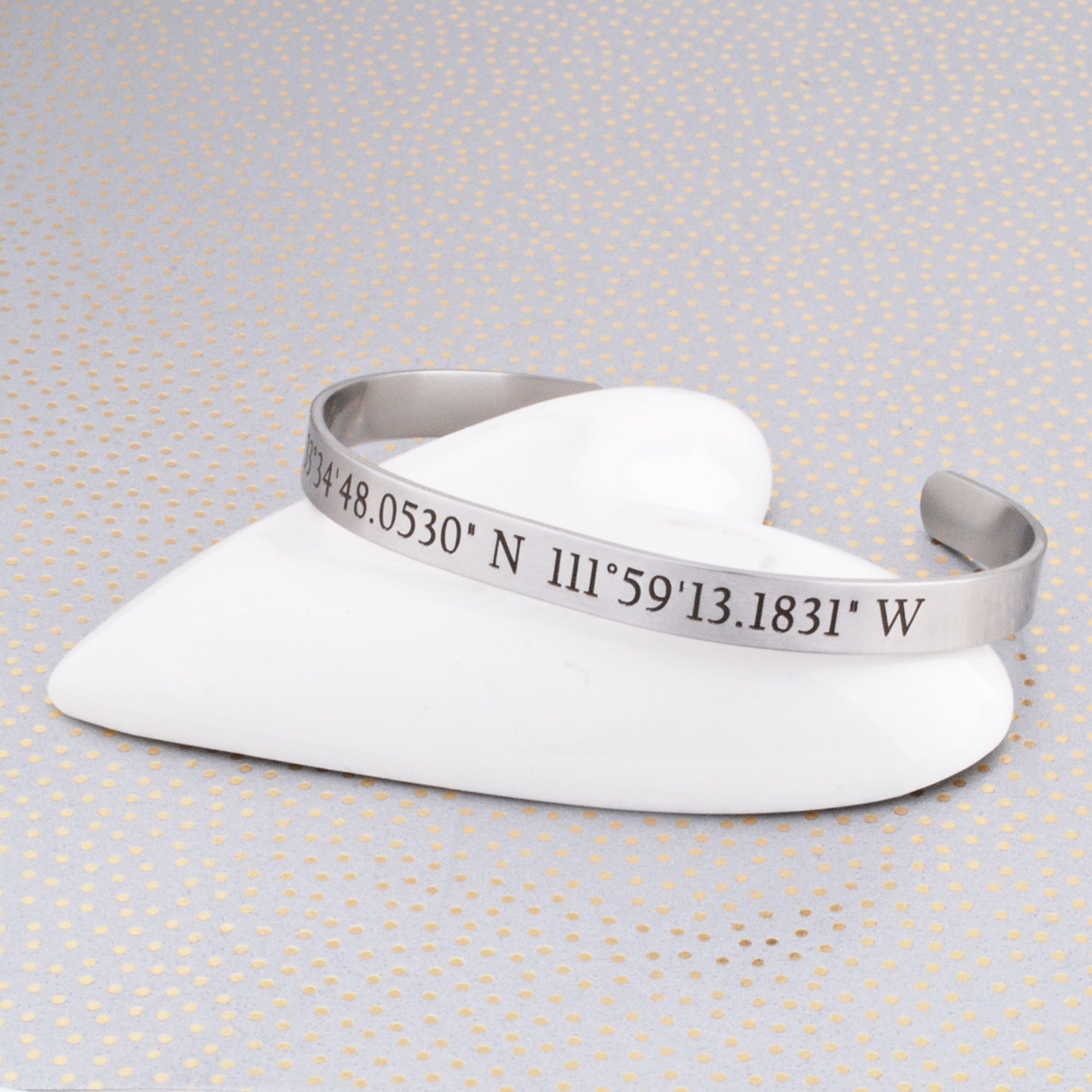 Latitude Longitude Cuff Bracelet – Bracelet – Love, Georgie