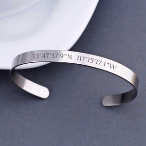 Latitude Longitude Cuff Bracelet – bracelet – Love, Georgie