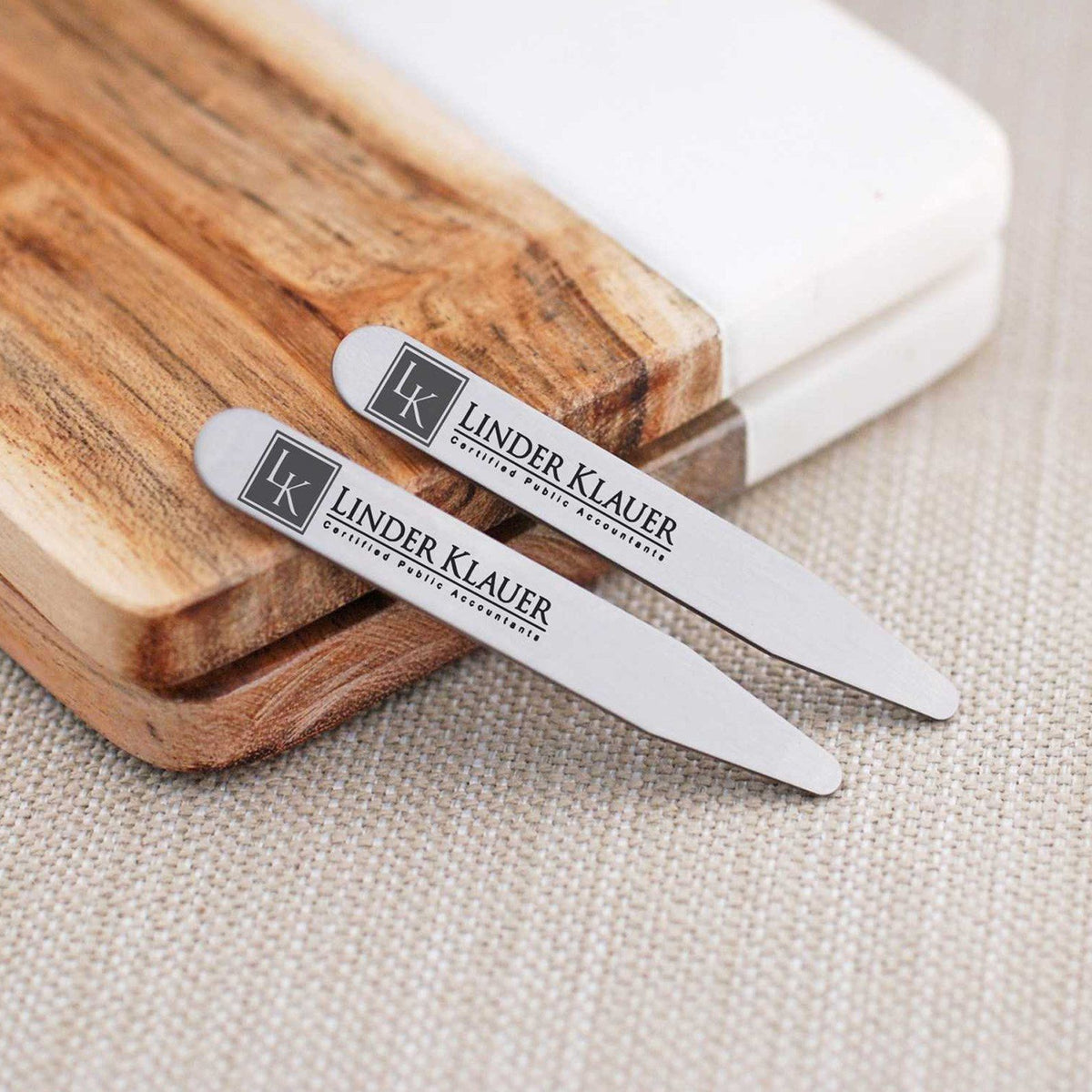 Corporate Logo Collar Stays – Collar Stays – Love, Georgie