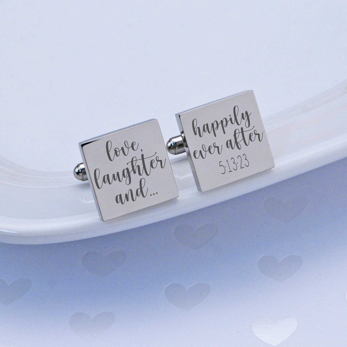Love, Laughter, Happily Ever After - Groom Cufflinks