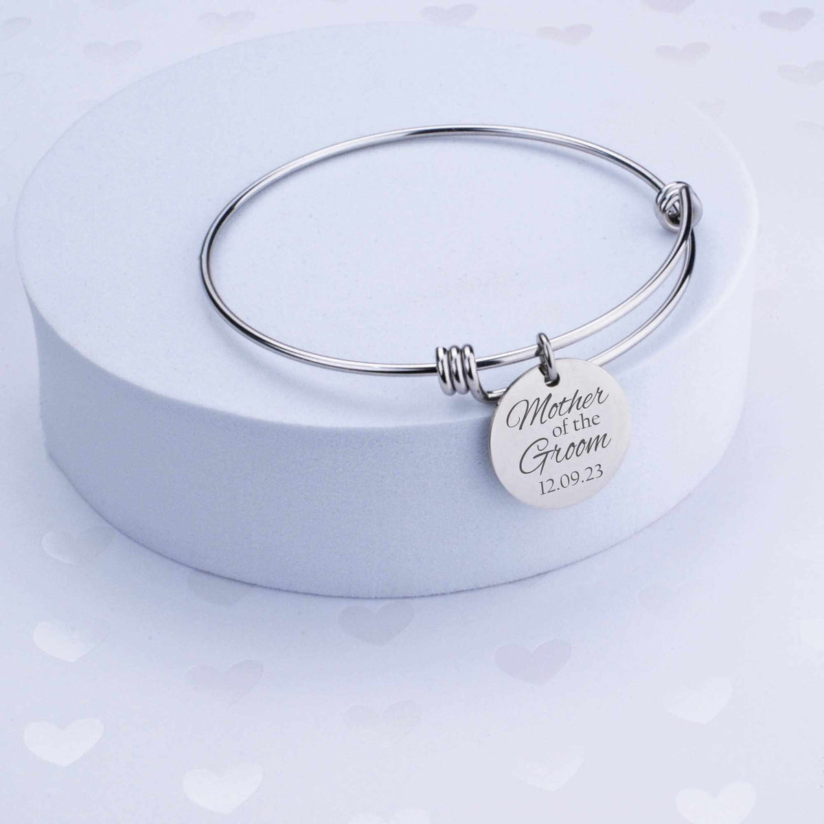 Mother of the Groom - Adjustable Bangle Bracelet