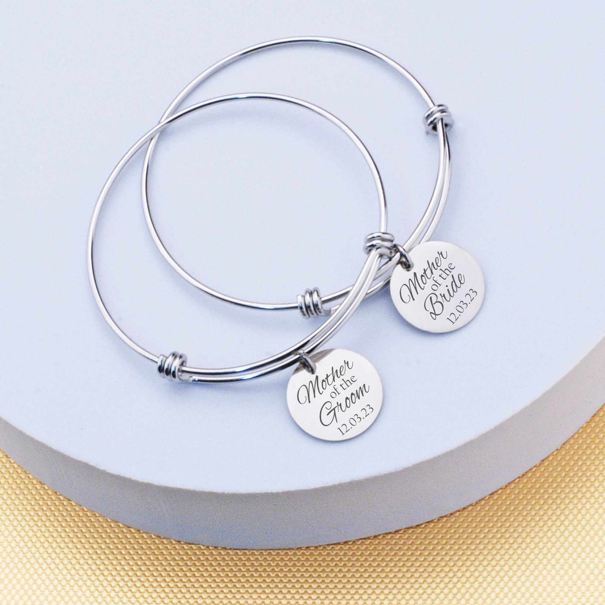Mother of the Groom - Adjustable Bangle Bracelet