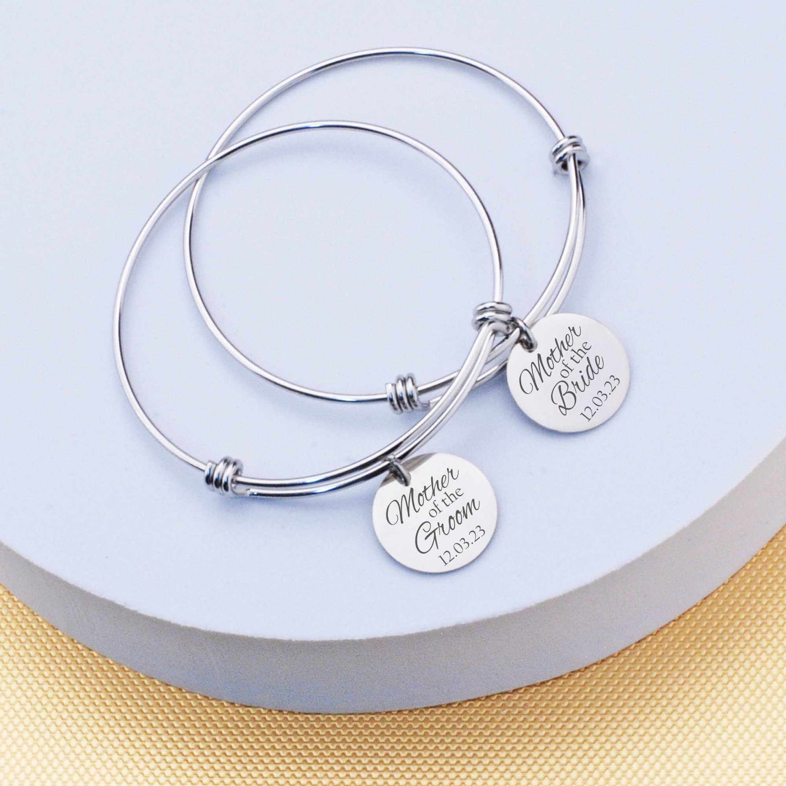 Mother of the Groom - Adjustable Bangle Bracelet