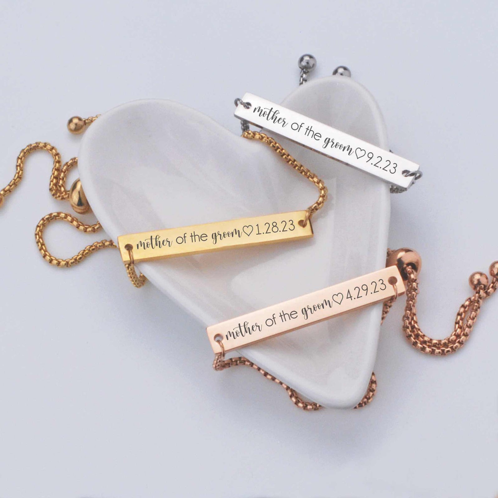 Mother of the Groom - Adjustable Slide Bracelet