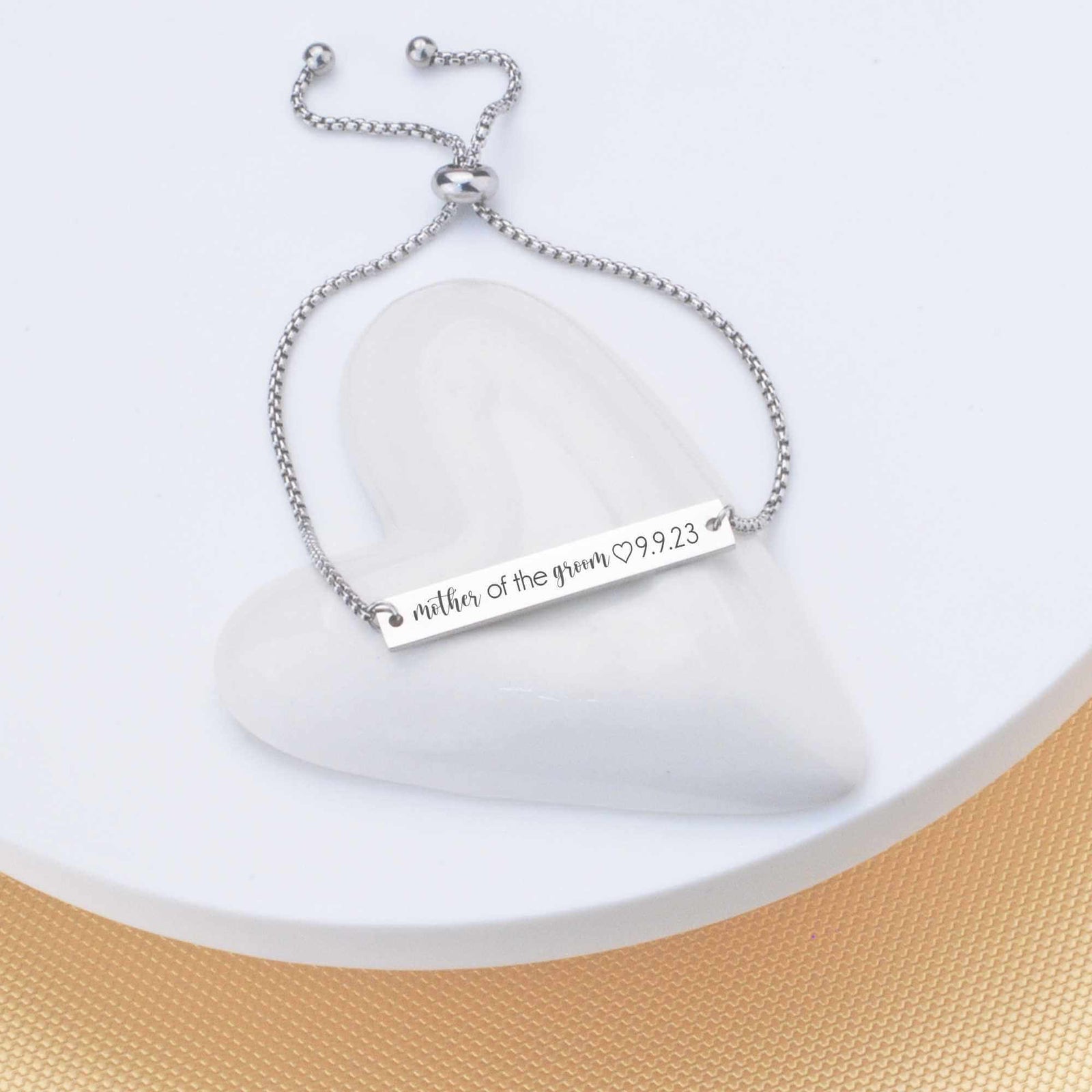 Mother of the Groom - Adjustable Slide Bracelet