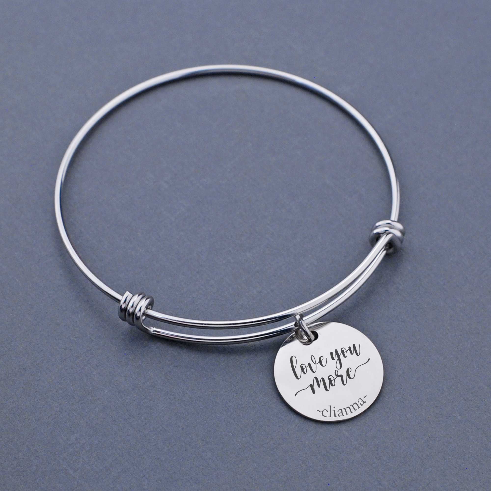 Love You More - Adjustable Bangle Bracelet for Mom – Bracelet – Love, Georgie