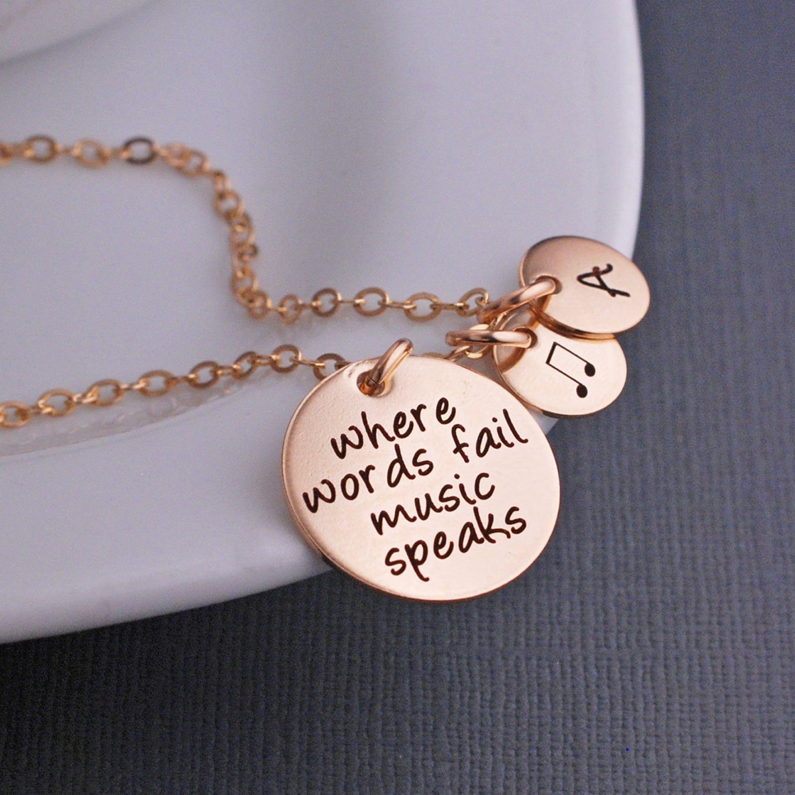Where Words Fail Music Speaks Necklace – Necklace – Love, Georgie
