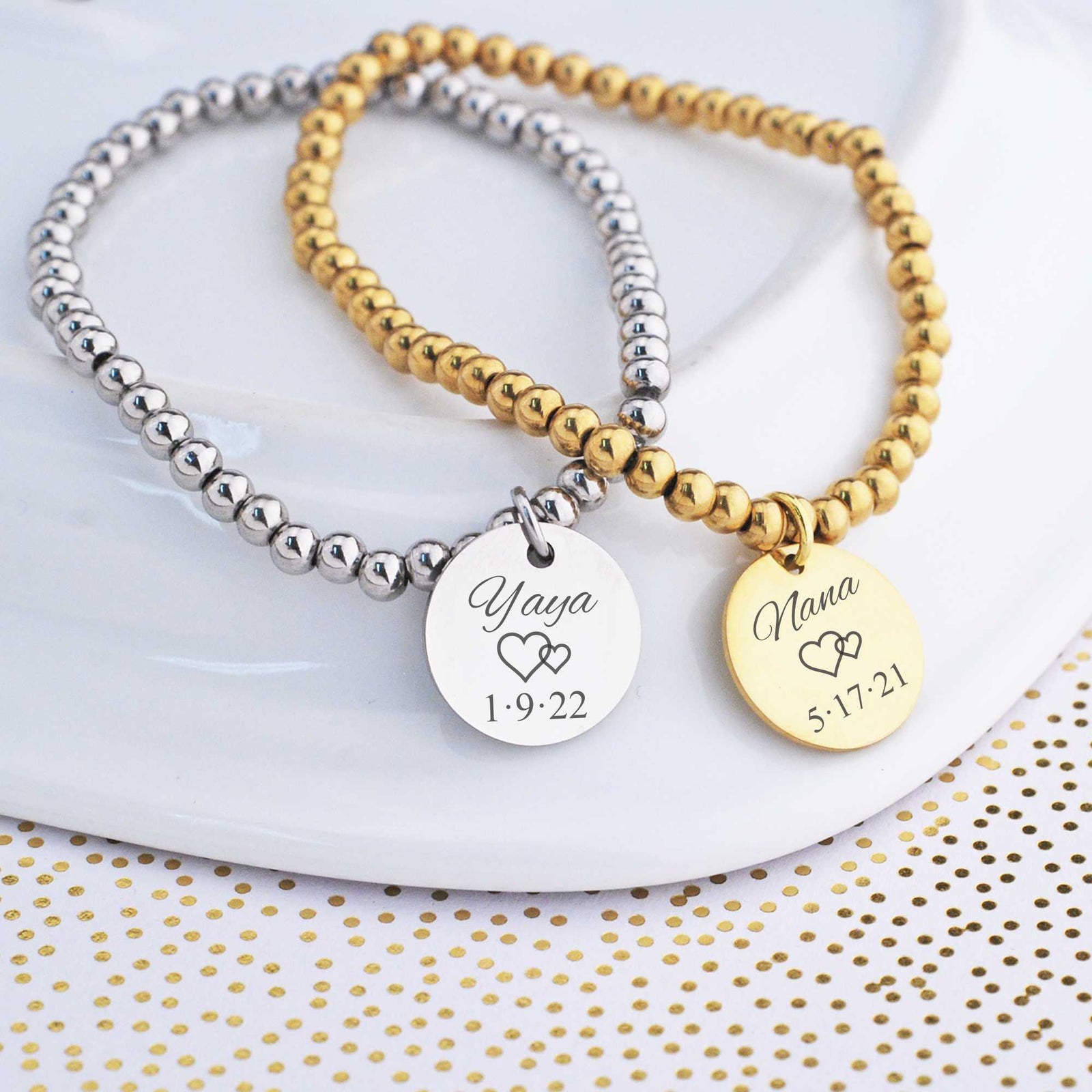 Stretch Bracelet for Grandma of Bride or Groom