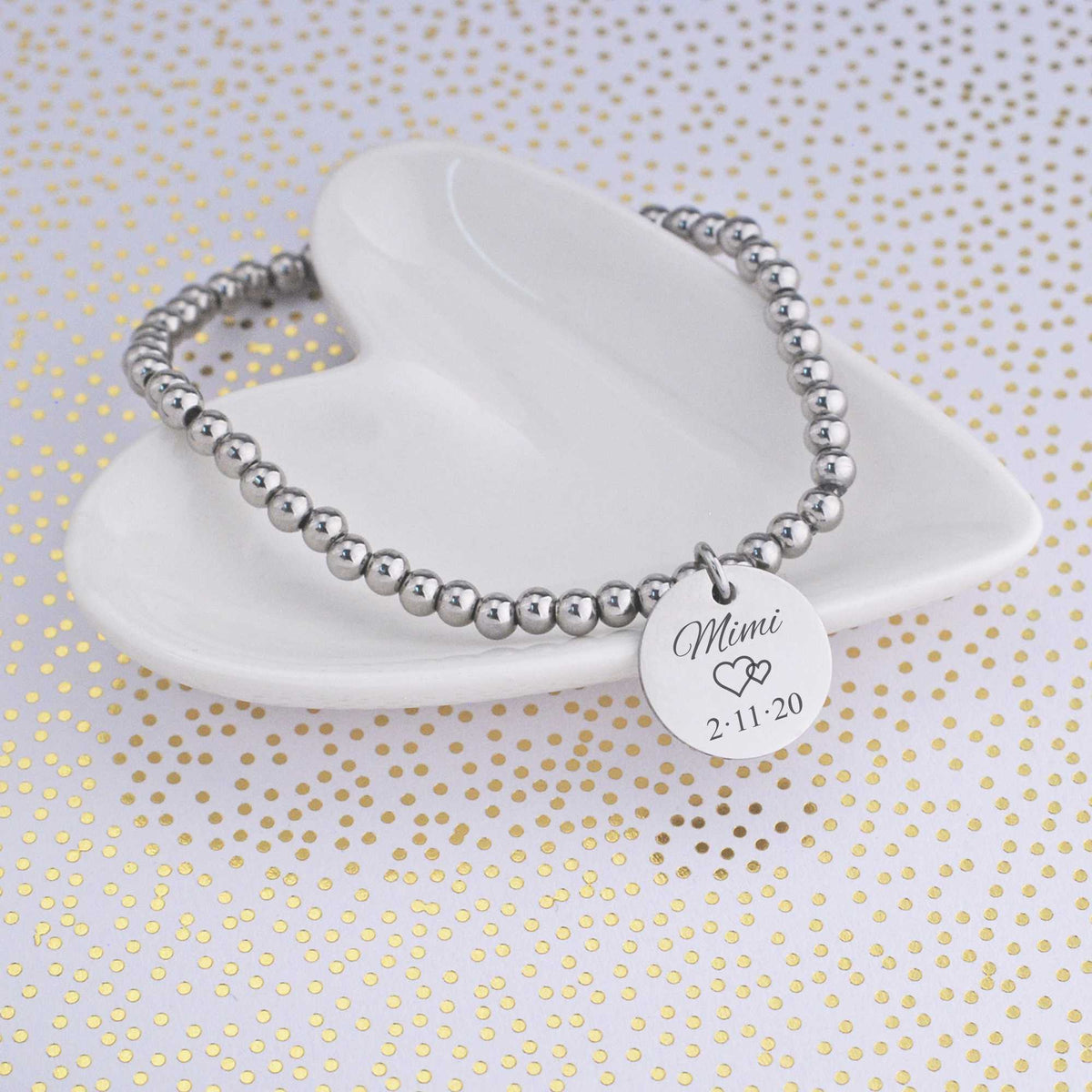 Stretch Bracelet for Grandma of Bride or Groom