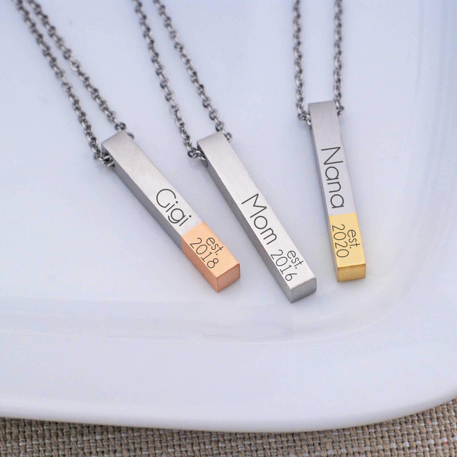 Est. Year Bar Necklace – Necklace – Love, Georgie