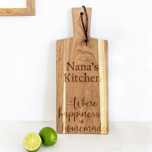 6.25 x 15 Acacia Wood Serving Board - Personalized